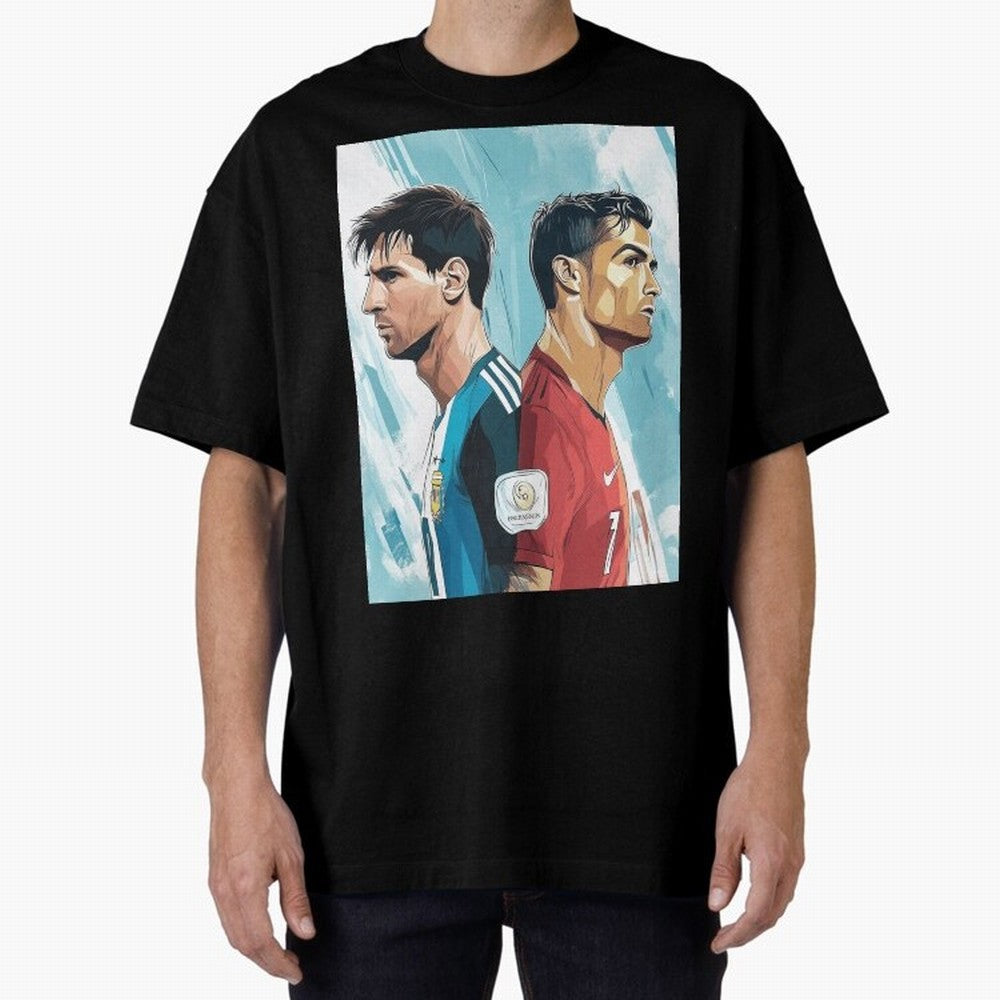 Lionel Messi and Cristiano Ronaldo Oversized T-Shirt Enjoy the FIFA World Cup 2026 Group Stage Journey through Neymar, Haaland and Cristiano Ronaldo Highlights, Netherlands Pride, Supporter Pride, Iconic Celebrations, Legendary Names and Global