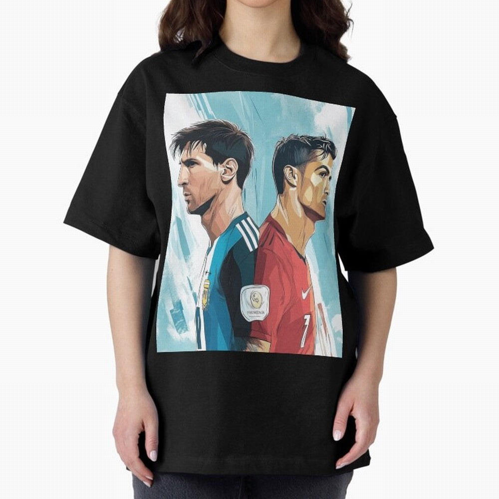 Lionel Messi and Cristiano Ronaldo Oversized T-Shirt Enjoy the FIFA World Cup 2026 Group Stage Journey through Neymar, Haaland and Cristiano Ronaldo Highlights, Netherlands Pride, Supporter Pride, Iconic Celebrations, Legendary Names and Global