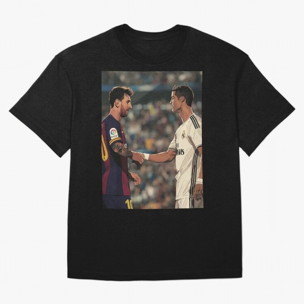 Lionel Messi and Cristiano Ronaldo Oversized T-Shirt Feel Match Day Hype around FIFA World Cup 2026, Messi, Neymar and Mbappe, Argentina, Supporter Pride, Iconic Celebrations, Legendary Names and Global Match Day Energy; Ideal for Passionate Fans
