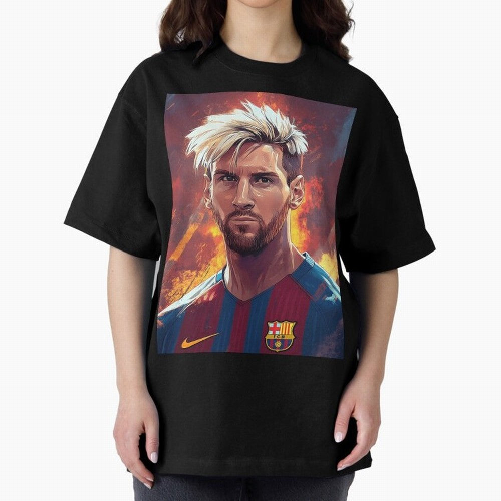 Lionel Messi Oversized T-Shirt Unlock the FIFA World Cup 2026 Group Stage Journey through Messi and Cristiano Ronaldo Highlights, Germany Pride, Stadium Chants, National Pride, Trophy Dreams and Unforgettable Football Memories; Made for Collectors