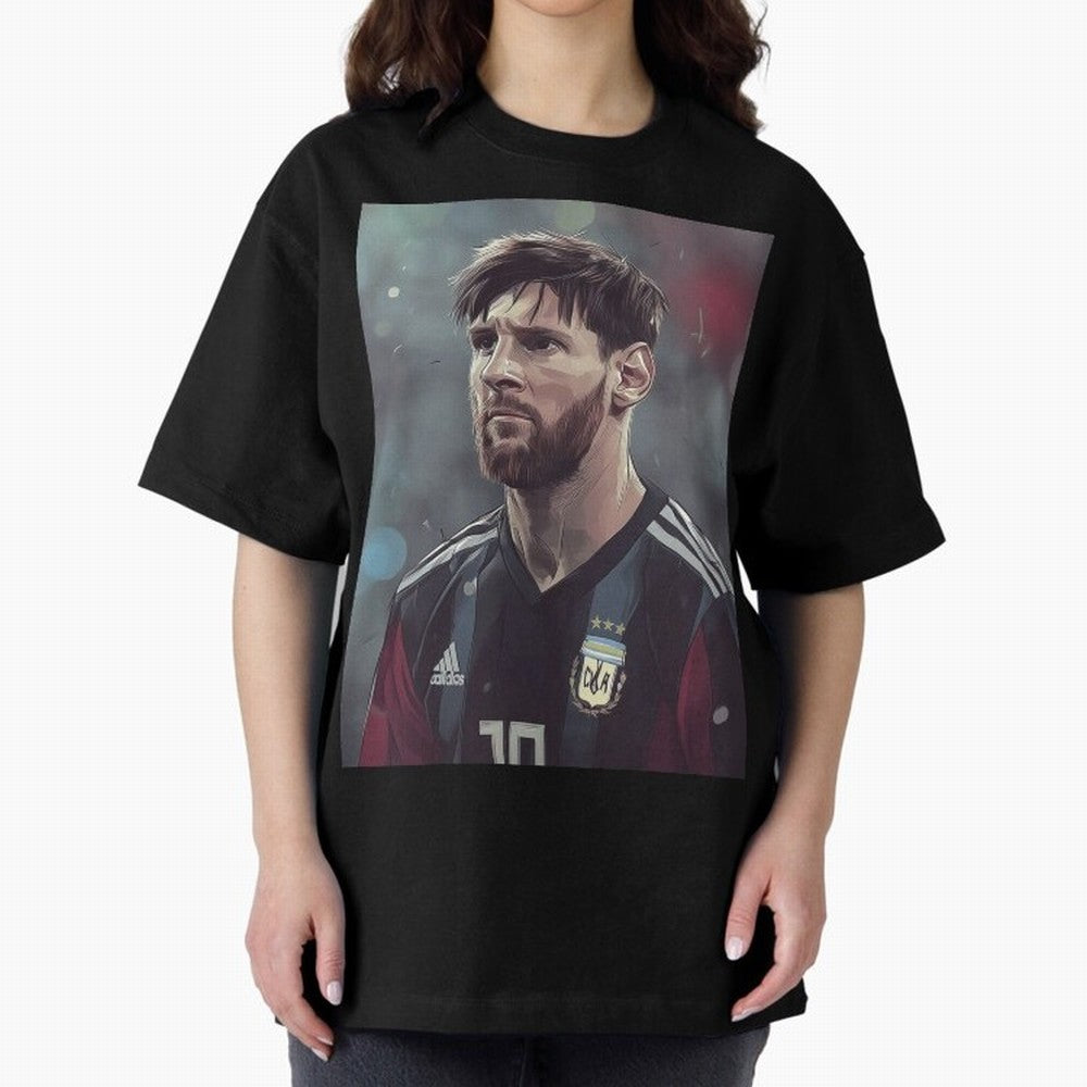 Lionel Messi Oversized T-Shirt Follow Every Goal of Match Day Hype around FIFA World Cup 2026, Cristiano Ronaldo, Haaland and CR7, Germany, Game Day Rituals, Football Legends, Country Pride and the Road to the Final; Created for Match Day Parties,