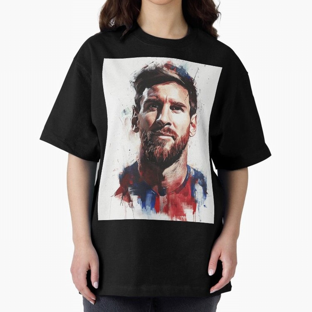 Lionel Messi Oversized T-Shirt Celebrate the Next Chapter of FIFA World Cup 2026 Group Stage Highlighting Neymar, Haaland and Cristiano Ronaldo, Brazil Energy, Supporter Pride, Iconic Celebrations, Legendary Names and Global Match Day Energy; Built