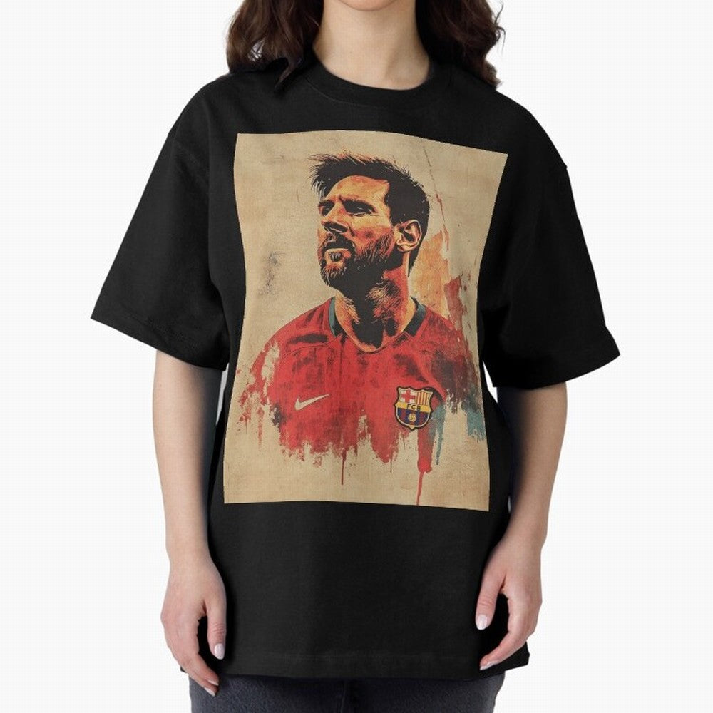 Lionel Messi Oversized T-Shirt Stand Out with Spirit from Global Football Passion for FIFA World Cup 2026 Group Stage, Connected to Neymar, France and Portugal, Match Day Excitement, Supporter Culture, Golden Goals and Global Football Passion;