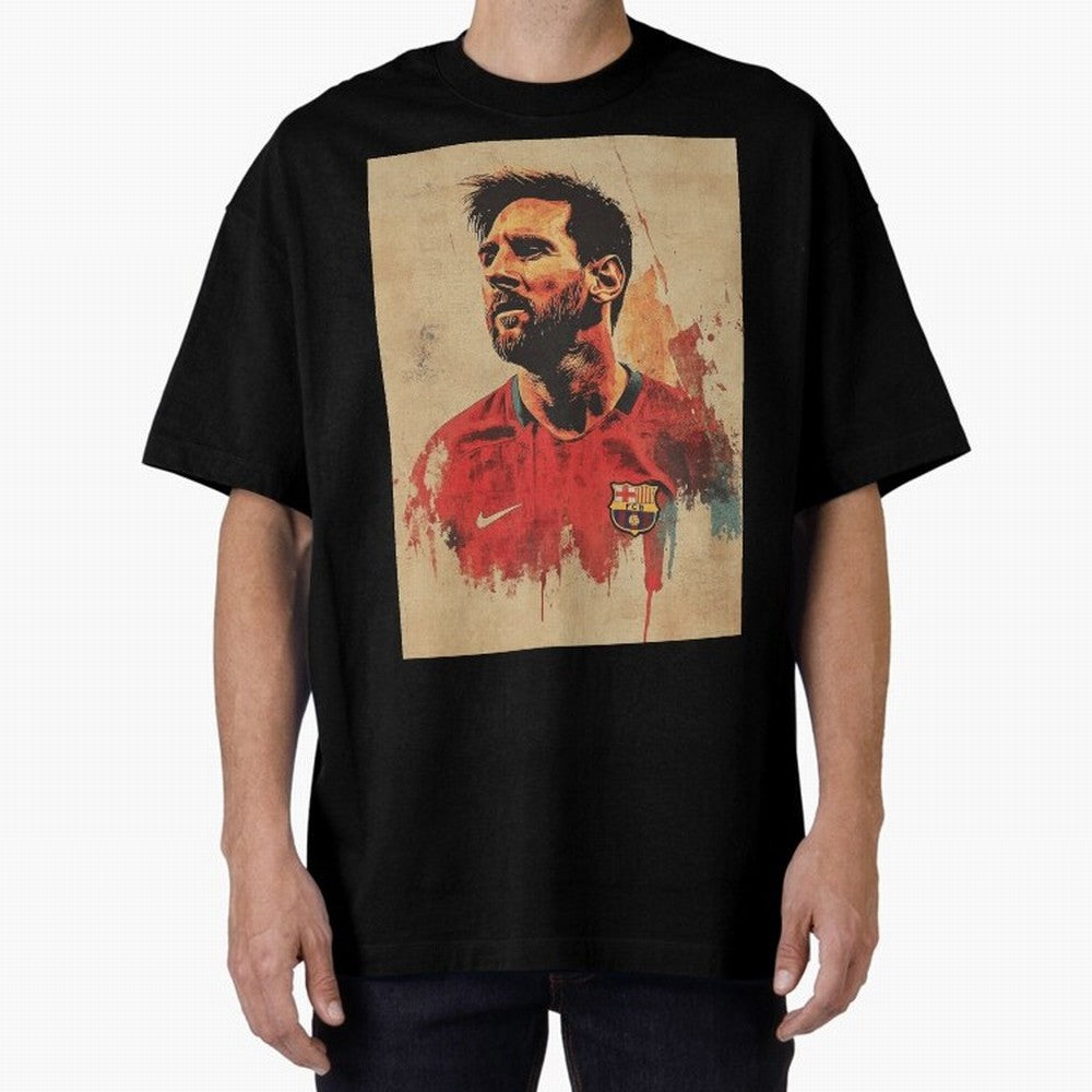 Lionel Messi Oversized T-Shirt Stand Out with Spirit from Global Football Passion for FIFA World Cup 2026 Group Stage, Connected to Neymar, France and Portugal, Match Day Excitement, Supporter Culture, Golden Goals and Global Football Passion;