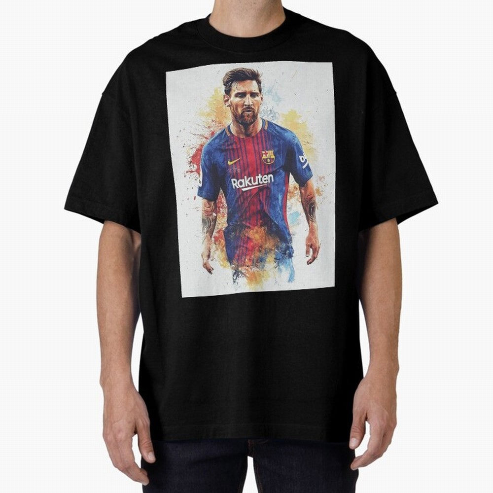 Lionel Messi Oversized T-Shirt Represent Global Football Passion for FIFA World Cup 2026 USA Canada Mexico, Capturing Neymar, England, France and Netherlands, Soccer Culture, Superstar Moments, National Team Dreams and Competitive Fire; Perfect for
