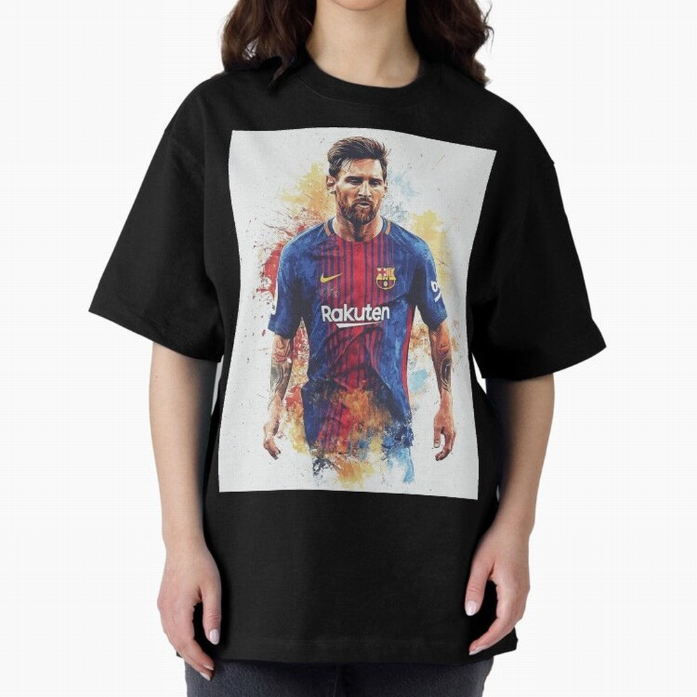 Lionel Messi Oversized T-Shirt Represent Global Football Passion for FIFA World Cup 2026 USA Canada Mexico, Capturing Neymar, England, France and Netherlands, Soccer Culture, Superstar Moments, National Team Dreams and Competitive Fire; Perfect for