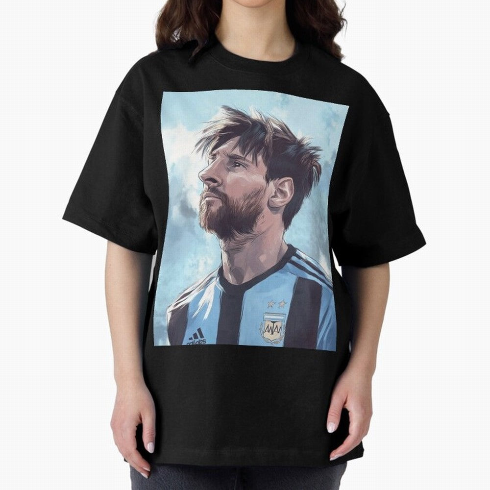Lionel Messi Oversized T-Shirt Show Up for the Glory of FIFA World Cup 2026 for Fans of Mbappe and Portugal, Spain and Germany, Bringing Supporter Pride, Iconic Celebrations, Legendary Names and Global Match Day Energy; Created for Match Day