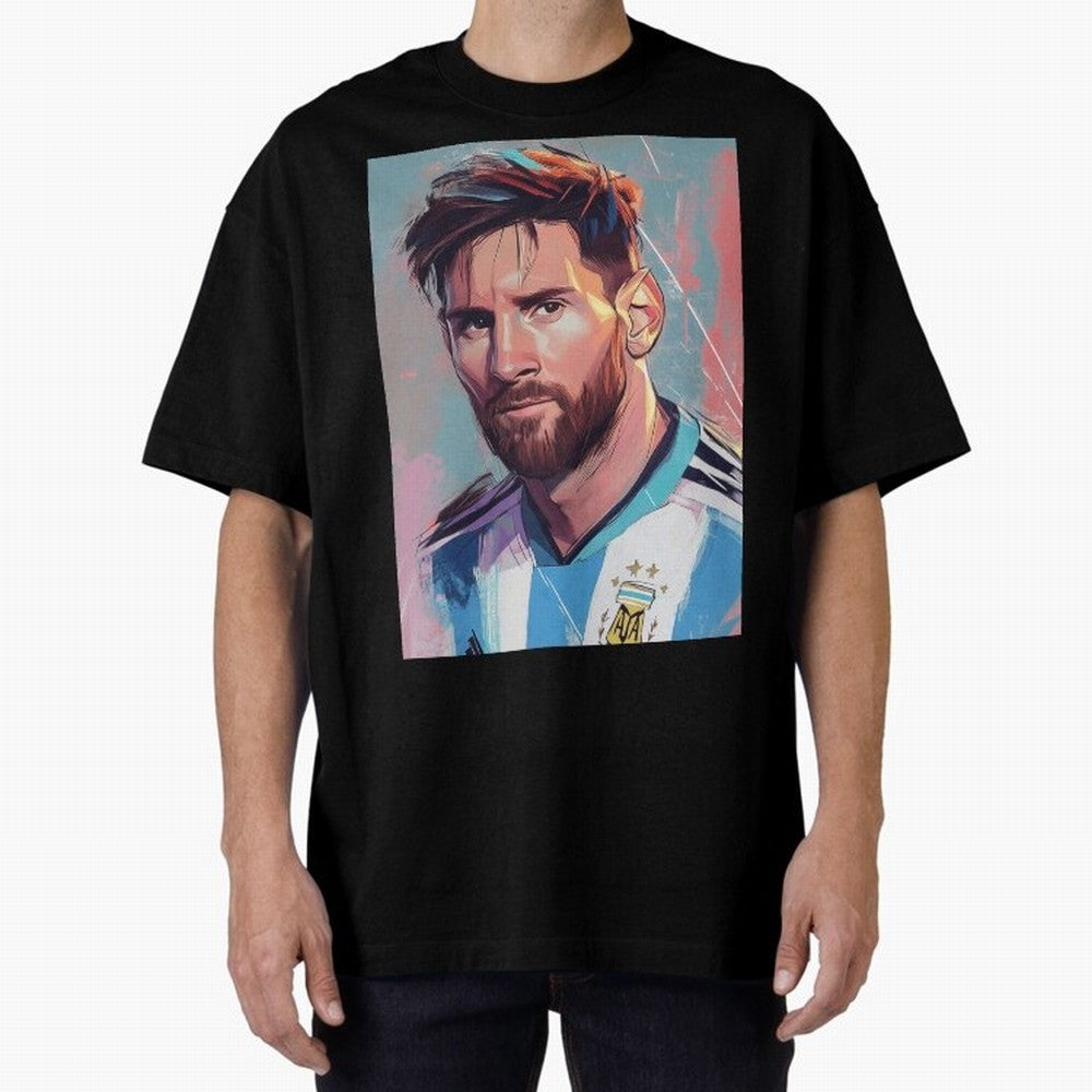 Lionel Messi Oversized T-Shirt Support FIFA World Cup 2026 USA Canada Mexico for Fans of Mbappe and Argentina, France and Brazil, Bringing Stadium Memories, Football Loyalty, International Chants and Championship Tradition; Ideal for Passionate