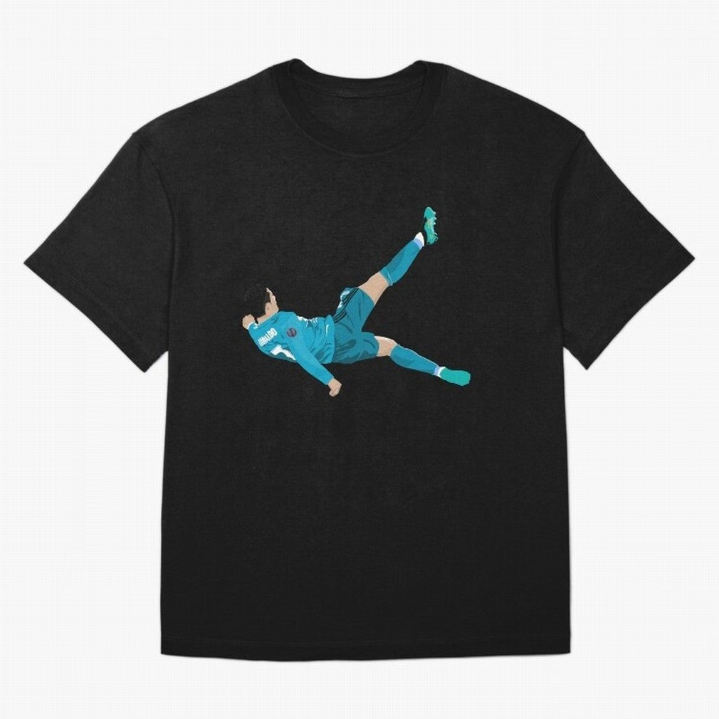 Cristiano Ronaldo Bicycle Kick Oversized T-Shirt Follow the Road to Match Day Hype around FIFA World Cup 2026 USA Canada Mexico, CR7 and Messi, England and Germany, Soccer Culture, Superstar Moments, National Team Dreams and Competitive Fire; Ideal