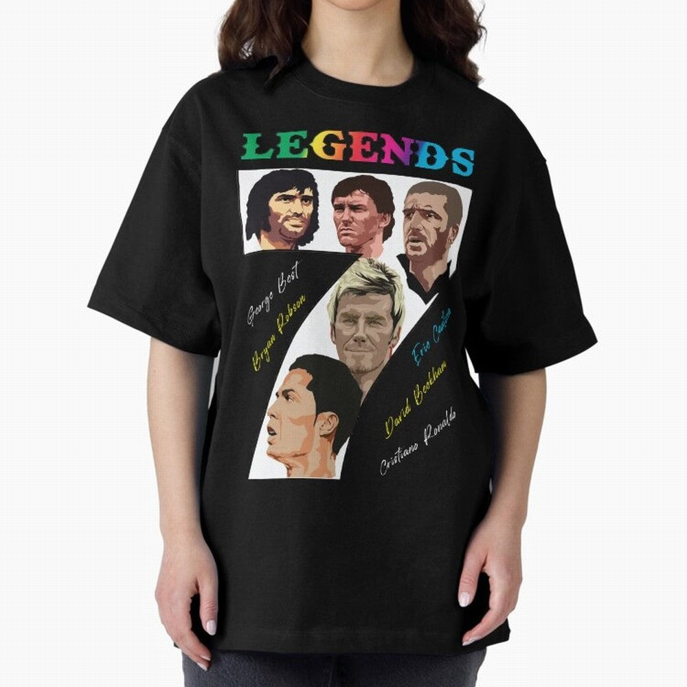 LEGENDS OF FOOTBALL Oversized T-Shirt Carry the Colors and Pride of FIFA World Cup 2026 USA Canada Mexico Connected to Mbappe and Neymar, Argentina Energy, Stadium Memories, Football Loyalty, International Chants and Championship Tradition; Perfect