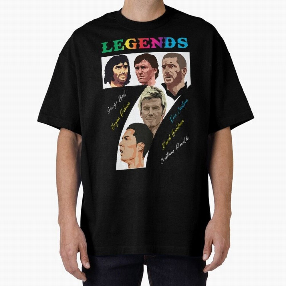 LEGENDS OF FOOTBALL Oversized T-Shirt Carry the Colors and Pride of FIFA World Cup 2026 USA Canada Mexico Connected to Mbappe and Neymar, Argentina Energy, Stadium Memories, Football Loyalty, International Chants and Championship Tradition; Perfect