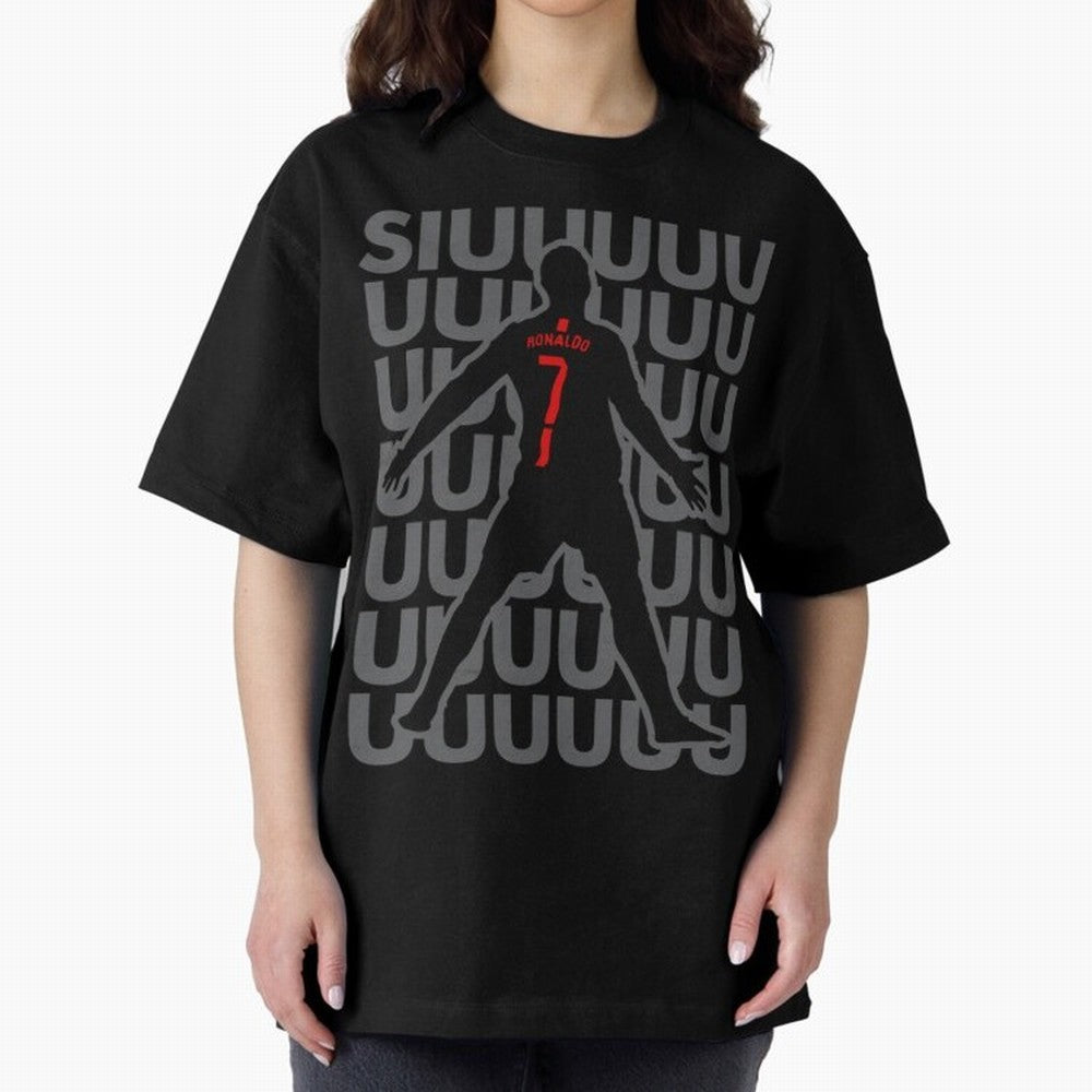 Siuuuuuu Cristiano Ronaldo Oversized T-Shirt Experience the Global Stage of FIFA World Cup 2026 for Fans of Mbappe and Neymar and Portugal, Spain and Germany, Bringing Global Supporter Spirit, Legendary Goals, National Colors and Tournament