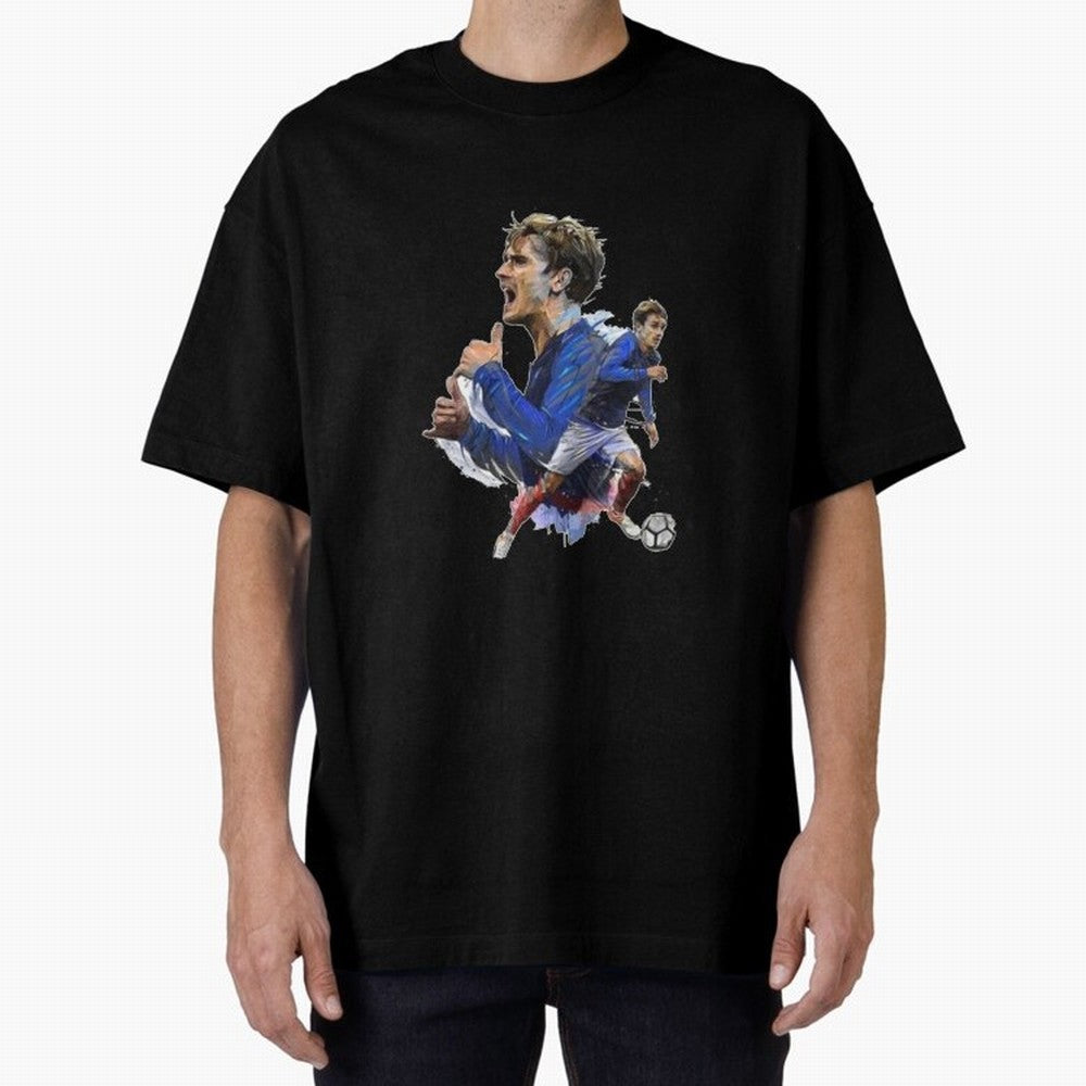 Griezmann Oversized T-Shirt Celebrate the Next Chapter of the FIFA World Cup 2026 Journey through Messi Highlights, Argentina Pride, Worldwide Fan Energy, Dramatic Goals, Stadium Lights and Championship Celebrations; Perfect for Fans, Collectors,