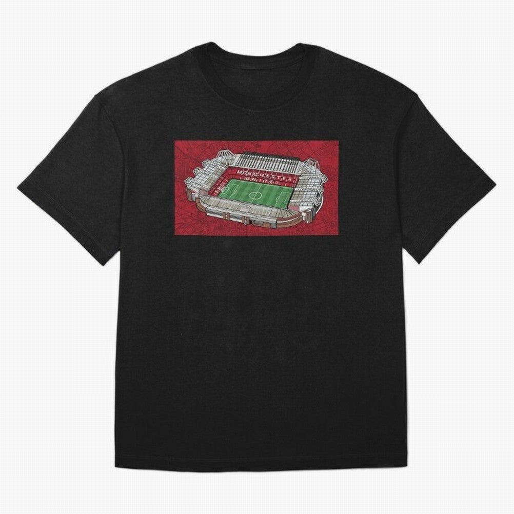 Old Trafford Manchester United Oversized T-Shirt Celebrate Supporters United by Global Football Passion for FIFA World Cup 2026 USA Canada Mexico, Filled with Cristiano Ronaldo, Haaland and CR7, England, France and Netherlands, Vintage Soccer