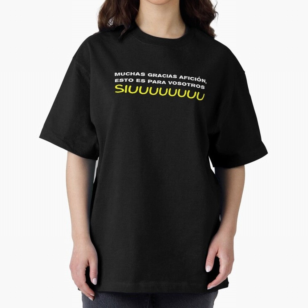Muchas gracias afici¨®n, esto es para vosotros Siuuu Oversized T-Shirt Celebrate Classic Football Spirit in FIFA World Cup 2026 Centered on Messi, Neymar and Mbappe, Argentina, France and Brazil Energy, Sports Nostalgia, International Competition,