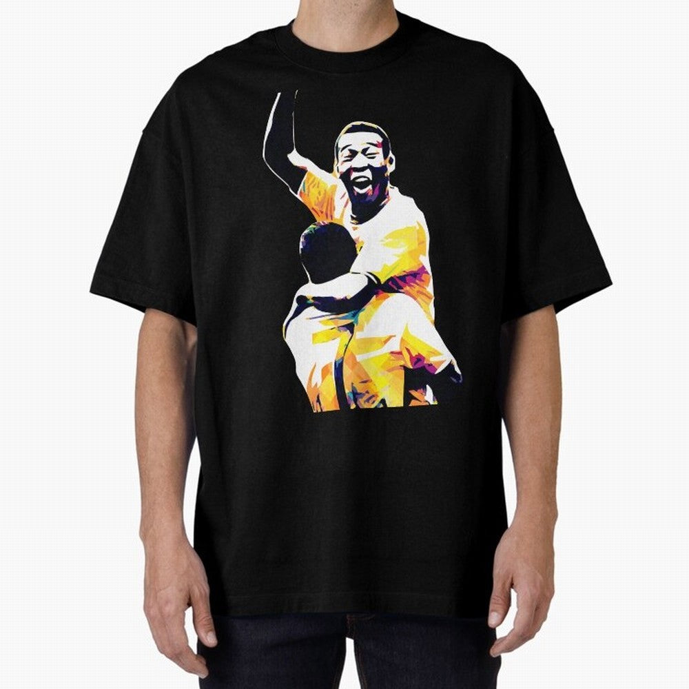 Pele Pop Art Oversized T-Shirt Carry National Pride through FIFA World Cup 2026 Spirit, Inspired by Portugal, Spain and Germany, Messi, CR7 and Mbappe, Stadium Memories, Football Loyalty, International Chants and Championship Tradition; Perfect for