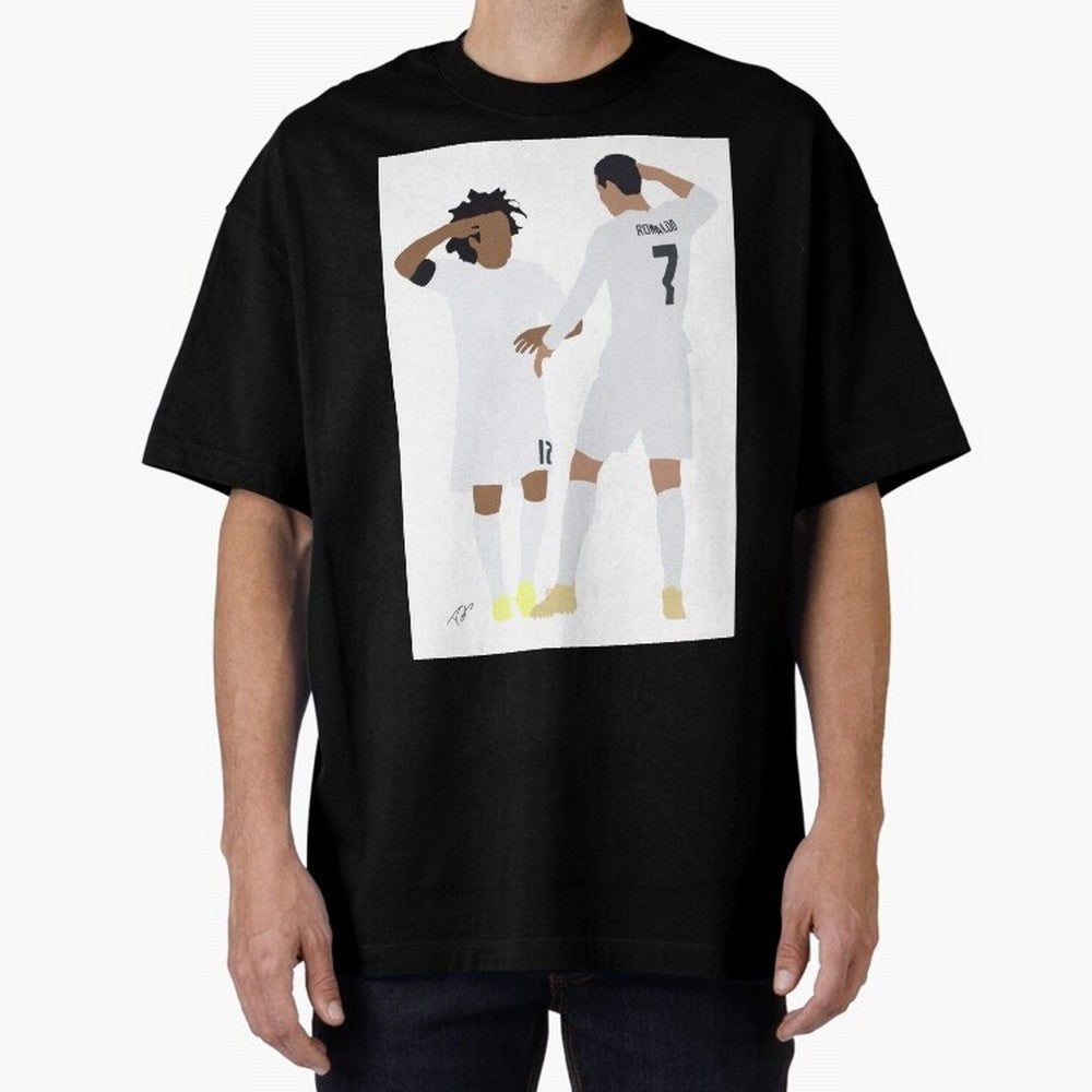 Ronaldo & Marcelo Oversized T-Shirt Show Your Love for FIFA World Cup 2026 USA Canada Mexico with CR7 and Messi, England, France and Netherlands Energy, Soccer Culture, Superstar Moments, National Team Dreams and Competitive Fire; Built for