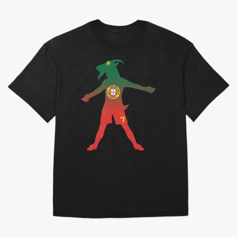 Cristiano Ronaldo GOAT Oversized T-Shirt Celebrate Rivalries and Pride in FIFA World Cup 2026 Group Stage Spirit, Centered on France, Messi, CR7 and Mbappe, Global Supporter Spirit, Legendary Goals, National Colors and Tournament Celebration;