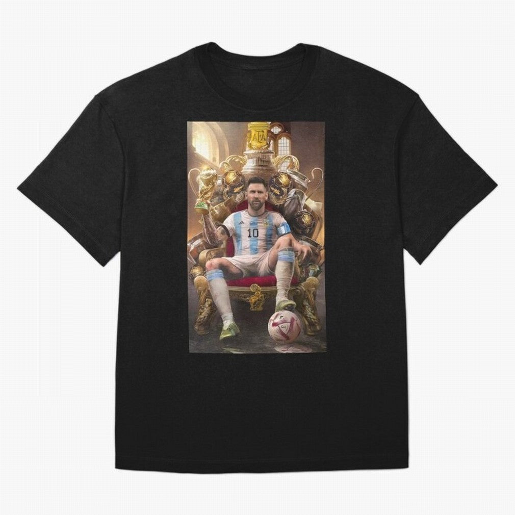Lionel Messi Oversized T-Shirt Remember Iconic Moments from FIFA World Cup 2026 USA Canada Mexico for Fans of Haaland and France and Portugal, Bringing Fan Favorite Moments, National Team Passion, Big Match Drama and Soccer History; Ideal for Fans