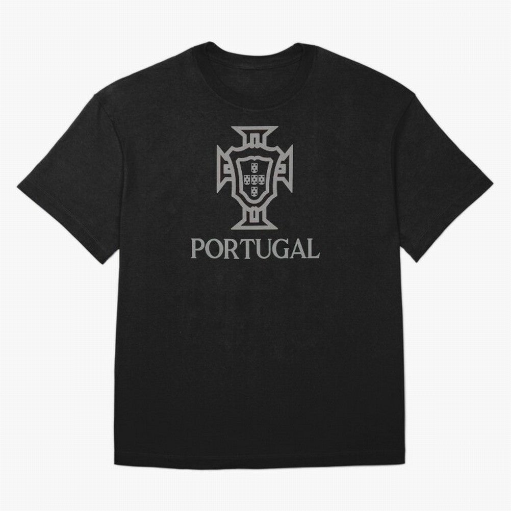 Portugal Grey 2 Oversized T-Shirt Bring Bold Fan Energy to Global Football Passion for FIFA World Cup 2026 Group Stage, Inspired by Messi, Neymar and Mbappe, Argentina and Brazil, Sports Nostalgia, International Competition, Famous Players and