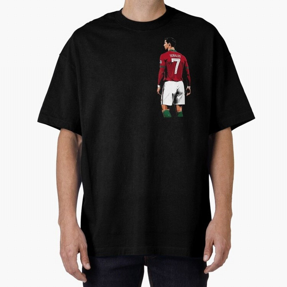 Cristiano Ronaldo inspired design Oversized T-Shirt Make Game Day About the FIFA World Cup 2026 USA Canada Mexico Journey through Haaland and Mbappe Highlights, Argentina Pride, Vintage Soccer Flavor, Modern Football Stars, National Flags and Final