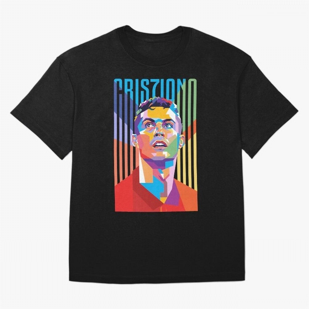 CR7 Pop Art Oversized T-Shirt Carry FIFA World Cup 2026 Group Stage Spirit, Featuring Argentina, France and Brazil, Mbappe, Fan Favorite Moments, National Team Passion, Big Match Drama and Soccer History; Ideal for Football Dads, Football Moms,