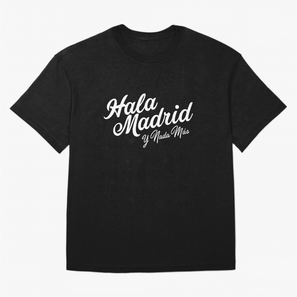 HALA MADRID Oversized T-Shirt Capture the FIFA World Cup 2026 Journey through Messi, CR7 and Mbappe Highlights, Brazil Pride, Retro Football Energy, Iconic Rivalries, Trophy Chase Drama and Stadium Atmosphere; Made for Collectors Who Enjoy Iconic