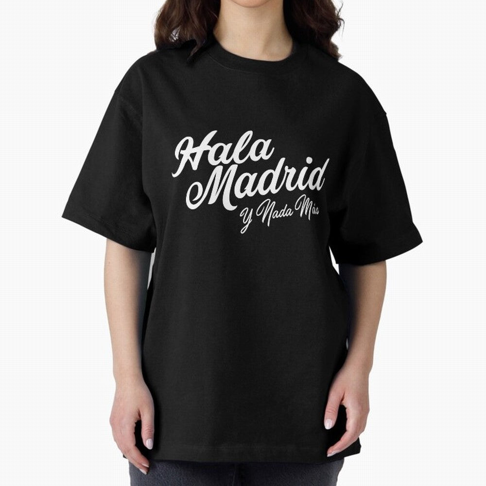 HALA MADRID Oversized T-Shirt Capture the FIFA World Cup 2026 Journey through Messi, CR7 and Mbappe Highlights, Brazil Pride, Retro Football Energy, Iconic Rivalries, Trophy Chase Drama and Stadium Atmosphere; Made for Collectors Who Enjoy Iconic
