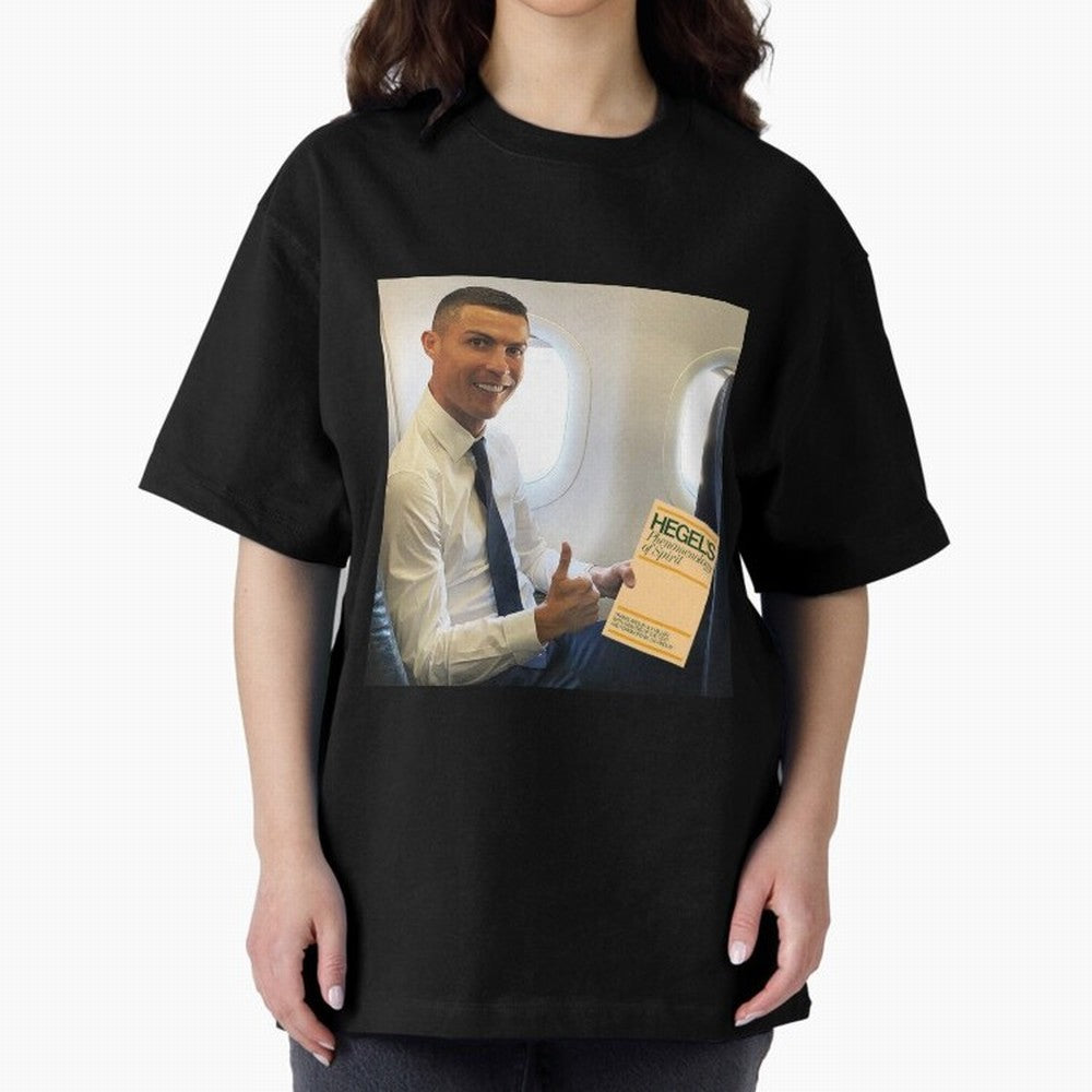Ronaldo Hegel Oversized T-Shirt Celebrate the Biggest Stage of FIFA World Cup 2026 USA Canada Mexico for Fans of Cristiano Ronaldo and Argentina, Bringing Game Day Rituals, Football Legends, Country Pride and the Road to the Final; Perfect for