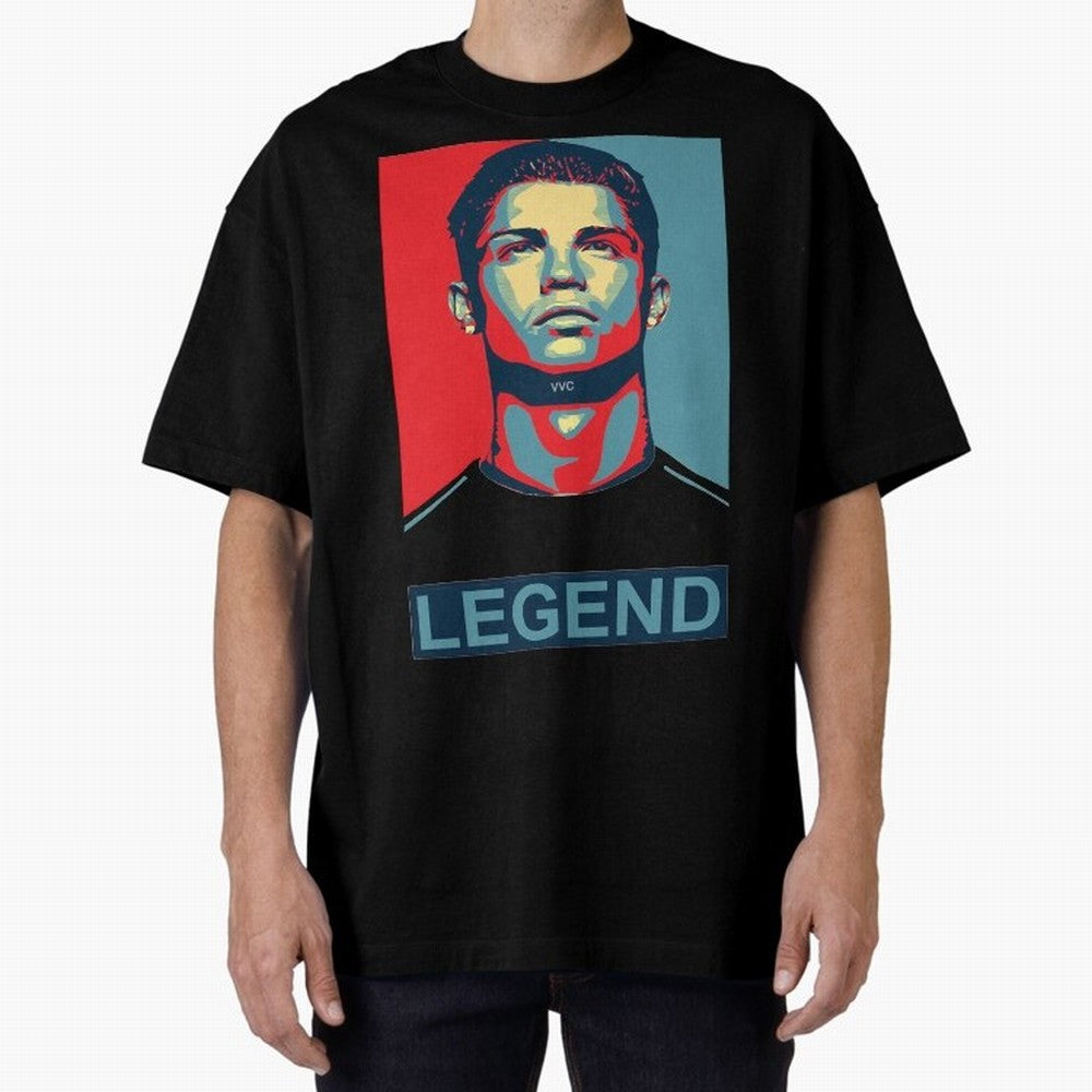 cristiano ronaldo legend Es Oversized T-Shirt Fuel the Hype around FIFA World Cup 2026 for Fans of Messi, CR7 and Mbappe and Germany, Bringing Global Supporter Spirit, Legendary Goals, National Colors and Tournament Celebration; Great for Watch