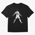 CR7 Cristiano Ronaldo Artwork - Pop Art Style Oversized T-Shirt Make Memories around Global Football Passion for FIFA World Cup 2026 USA Canada Mexico, Centered on Mbappe, Portugal, Vintage Soccer Flavor, Modern Football Stars, National Flags and