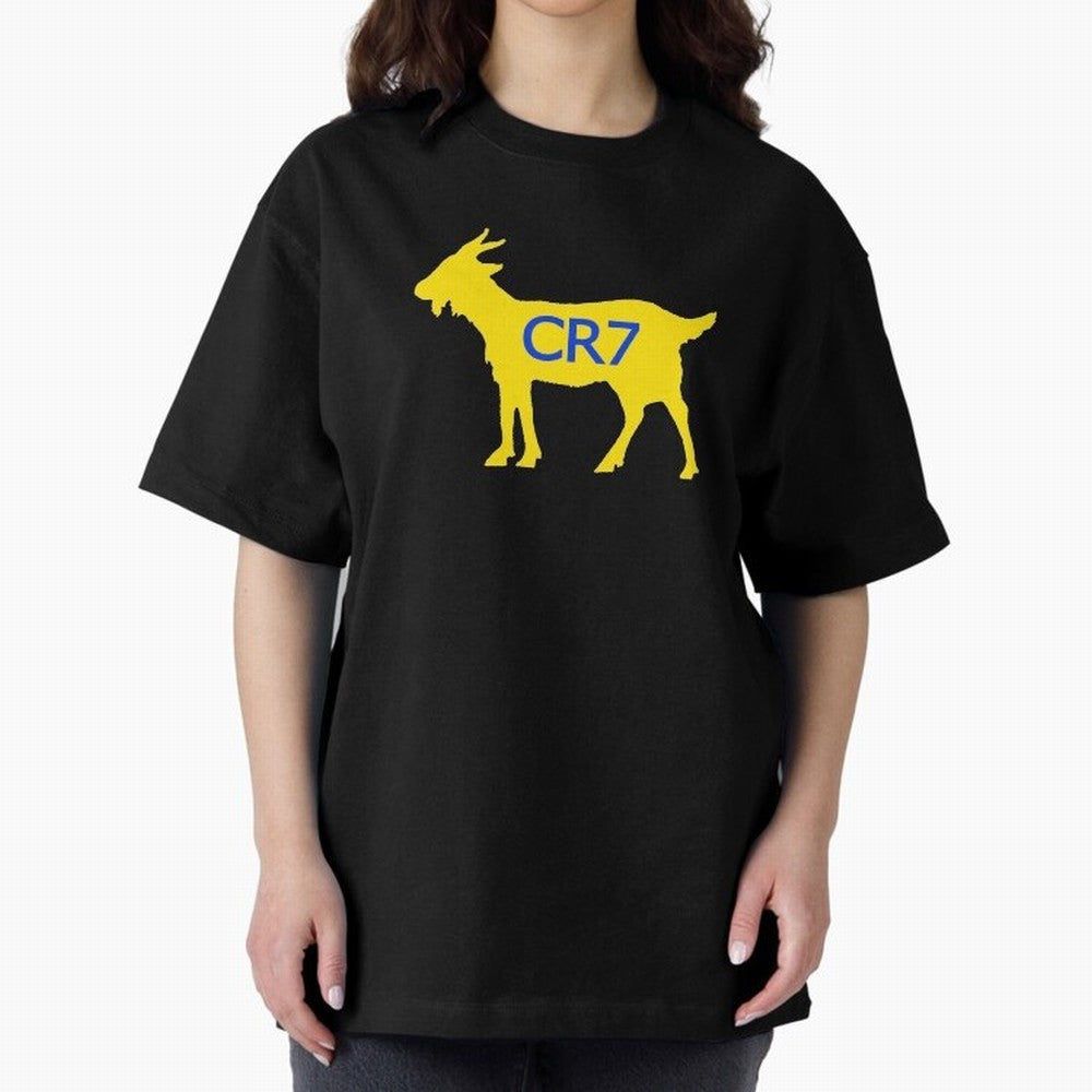 CR7 GOAT Yellow Al Nassr Oversized T-Shirt Represent Fans Who Live for Match Day Hype around FIFA World Cup 2026 Group Stage, Messi, CR7 and Mbappe, Portugal, Spain and Germany, Champion Mindset, Group Stage Buzz, Knockout Tension and Passionate