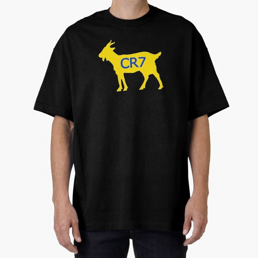 CR7 GOAT Yellow Al Nassr Oversized T-Shirt Represent Fans Who Live for Match Day Hype around FIFA World Cup 2026 Group Stage, Messi, CR7 and Mbappe, Portugal, Spain and Germany, Champion Mindset, Group Stage Buzz, Knockout Tension and Passionate