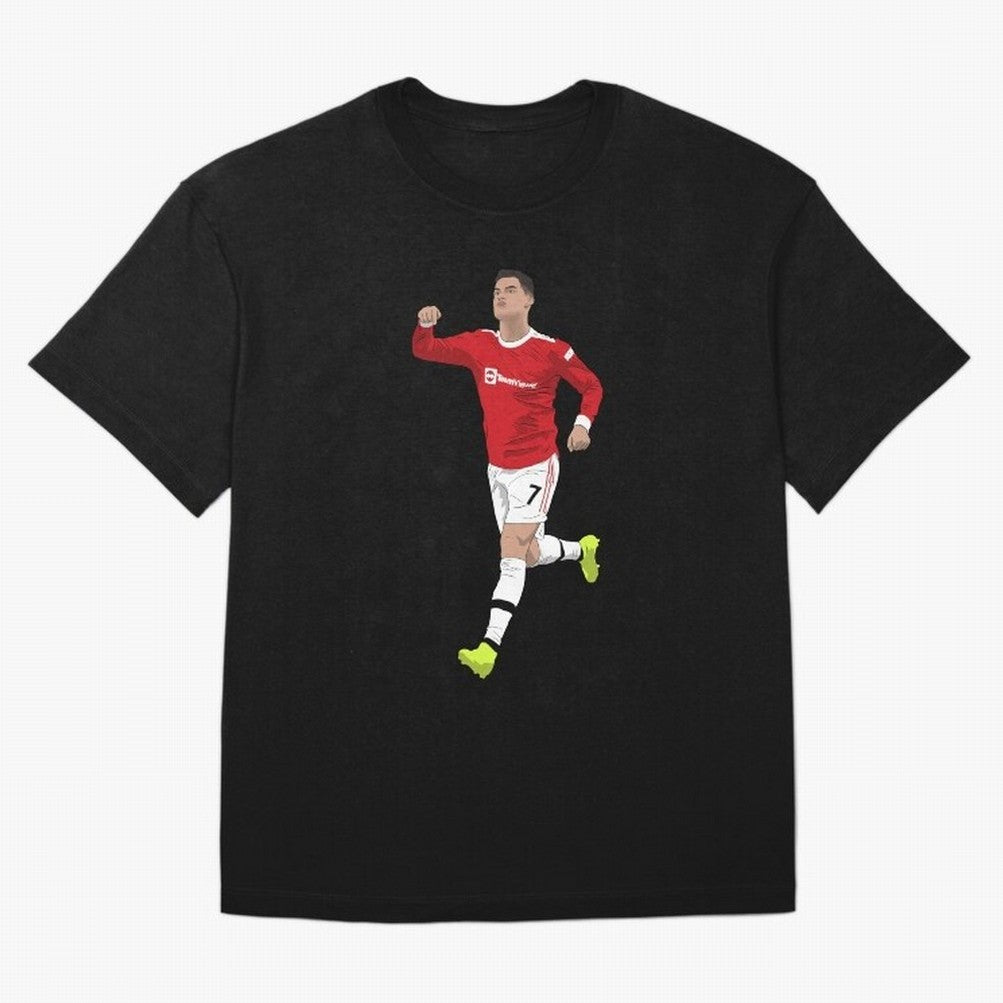 Cristiano Ronaldo Right Here Goal Celebration Oversized T-Shirt Celebrate Every Goal in FIFA World Cup 2026 Spirit, Driven by Argentina and Brazil, Cristiano Ronaldo, Champion Mindset, Group Stage Buzz, Knockout Tension and Passionate Fan Culture;