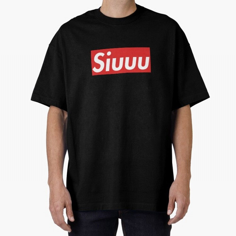Siuu Oversized T-Shirt Join the Countdown to FIFA World Cup 2026 USA Canada Mexico for Fans of CR7 and Messi and Portugal, Bringing Championship Spirit, Famous Goals, Roaring Crowds and International Football Unity; Made for Die Hard Supporters,