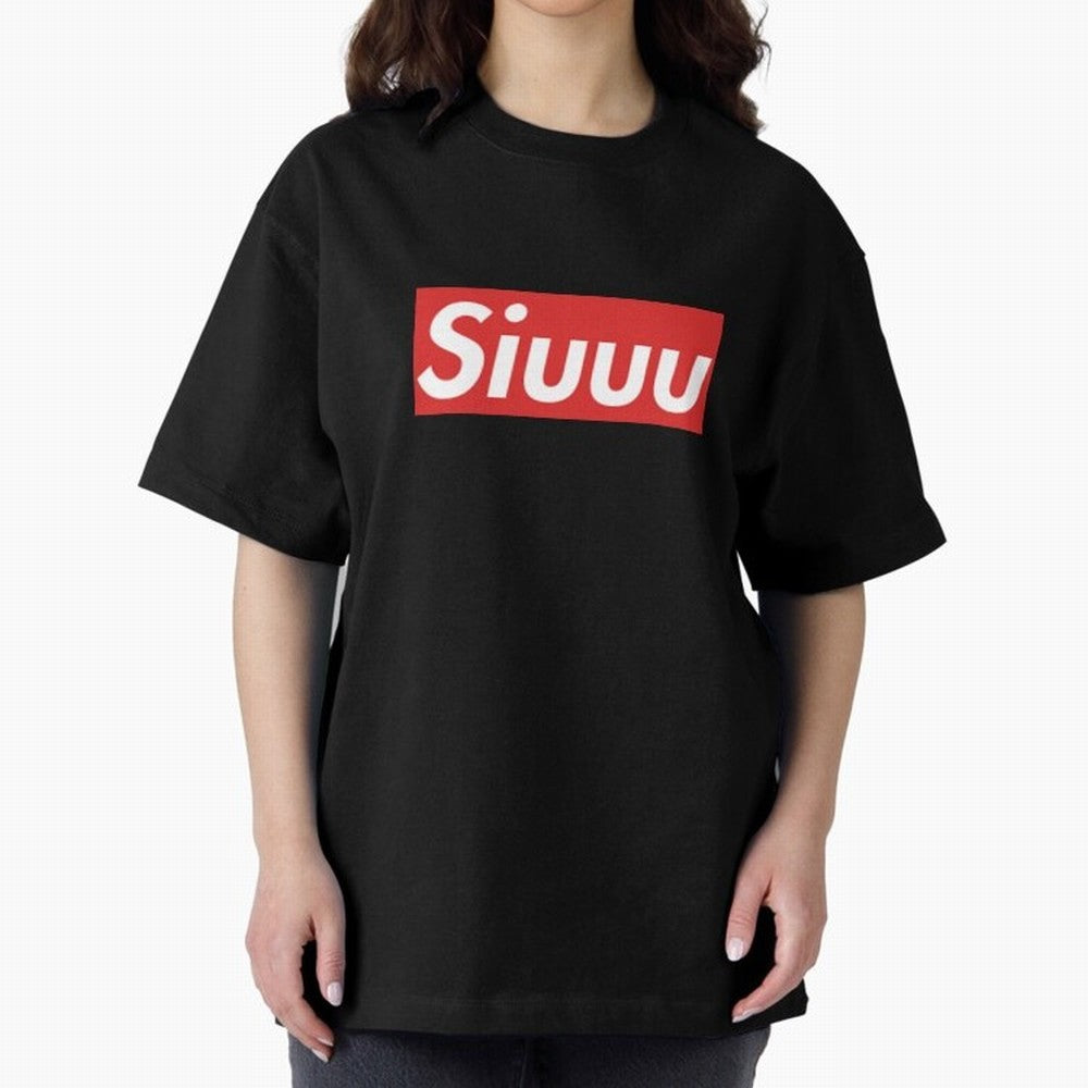 Siuu Oversized T-Shirt Join the Countdown to FIFA World Cup 2026 USA Canada Mexico for Fans of CR7 and Messi and Portugal, Bringing Championship Spirit, Famous Goals, Roaring Crowds and International Football Unity; Made for Die Hard Supporters,