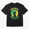 Love United Hate Glazer Oversized T-Shirt Feel the Heartbeat of Match Day Hype around FIFA World Cup 2026 Group Stage, CR7 and Messi, Portugal, Spain and Germany, Retro Football Energy, Iconic Rivalries, Trophy Chase Drama and Stadium Atmosphere;