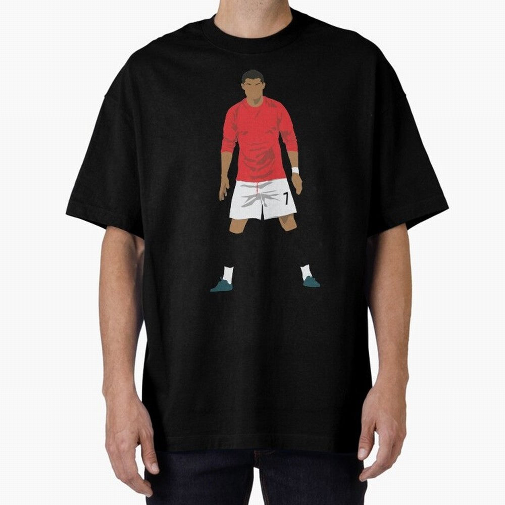 Cristiano Ronaldo MUFC Oversized T-Shirt Stand with the FIFA World Cup 2026 Journey through Messi Highlights, Portugal Pride, Goal Celebration Energy, Supporter Heritage, Football Icons and Worldwide Tournament Joy; Ideal for Fans Who Follow Messi,