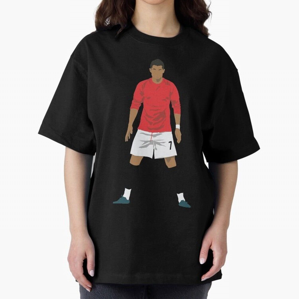 Cristiano Ronaldo MUFC Oversized T-Shirt Stand with the FIFA World Cup 2026 Journey through Messi Highlights, Portugal Pride, Goal Celebration Energy, Supporter Heritage, Football Icons and Worldwide Tournament Joy; Ideal for Fans Who Follow Messi,