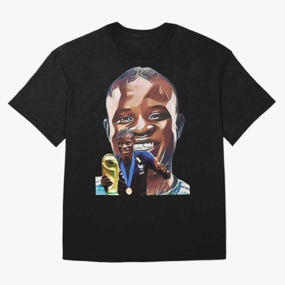 N'golo Kante Oversized T-Shirt Represent Global Football Passion for FIFA World Cup 2026, Highlighting Haaland and Mbappe, Brazil, Portugal and Argentina, Goal Celebration Energy, Supporter Heritage, Football Icons and Worldwide Tournament Joy;
