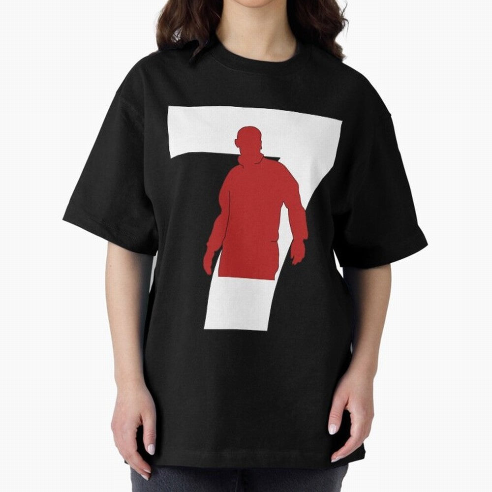 Eric Cantona Manchester United 7 Oversized T-Shirt Capture Stadium Memories from FIFA World Cup 2026 USA Canada Mexico for Fans of Messi and England and Germany, Bringing Game Day Rituals, Football Legends, Country Pride and the Road to the Final;