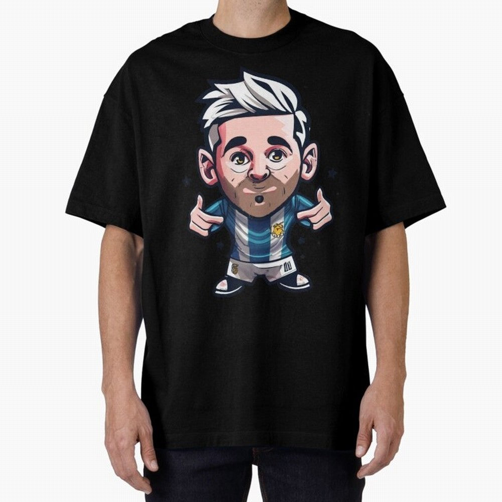 Lionel Messi Oversized T-Shirt Support Iconic Players in Match Day Hype around FIFA World Cup 2026 Group Stage, Cristiano Ronaldo, Spain, Football Passion, Legendary Performances, Festival Vibes and Supporter Community; Made for Collectors Who