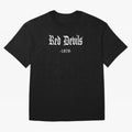 Red Devils Oversized T-Shirt Represent Global Football Passion for FIFA World Cup 2026 Group Stage, Highlighting Haaland and Mbappe, England, France and Netherlands, Game Day Rituals, Football Legends, Country Pride and the Road to the Final;