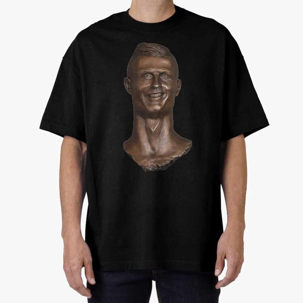 Cristiano Ronaldo Bust Scary Oversized T-Shirt Join the Global Buzz around Match Day Hype around FIFA World Cup 2026 Group Stage, Cristiano Ronaldo, Spain, Classic Soccer Heritage, Championship Pressure, Fan Loyalty and International Pride; Made