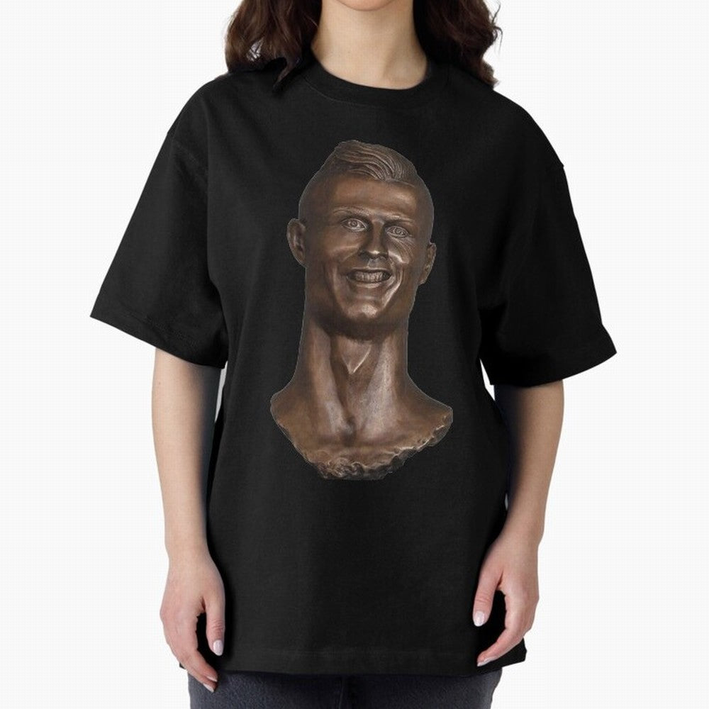 Cristiano Ronaldo Bust Scary Oversized T-Shirt Join the Global Buzz around Match Day Hype around FIFA World Cup 2026 Group Stage, Cristiano Ronaldo, Spain, Classic Soccer Heritage, Championship Pressure, Fan Loyalty and International Pride; Made