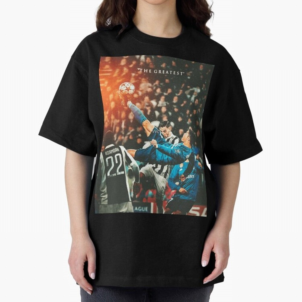 Ronaldo Bicycle Kick Skills Greatest, Ronaldo Gifts, Ronaldo Best Selling , Ronaldo Top Items Oversized T-Shirt Join FIFA World Cup 2026 Group Stage Spirit, Filled with Spain, Mbappe, Match Day Excitement, Supporter Culture, Golden Goals and Global