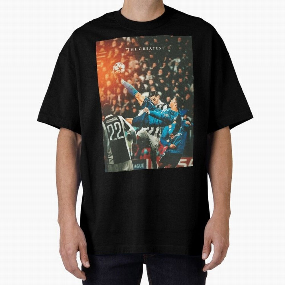 Ronaldo Bicycle Kick Skills Greatest, Ronaldo Gifts, Ronaldo Best Selling , Ronaldo Top Items Oversized T-Shirt Join FIFA World Cup 2026 Group Stage Spirit, Filled with Spain, Mbappe, Match Day Excitement, Supporter Culture, Golden Goals and Global