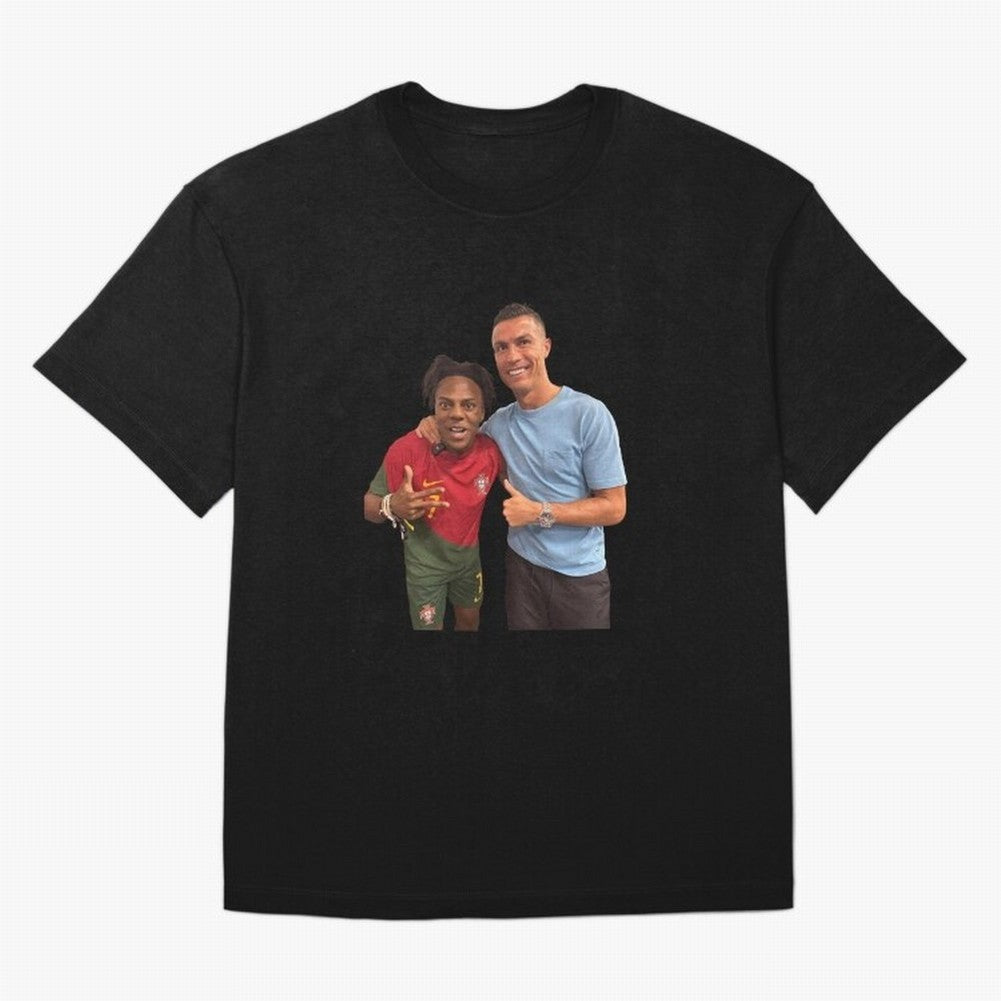 ISHOWSPEED MET RONALDO Oversized T-Shirt Join the Global Buzz around FIFA World Cup 2026 USA Canada Mexico for Fans of Cristiano Ronaldo, Haaland and CR7 and Germany, Bringing Football Festival Excitement, Trophy Ambitions, Country Rivalries and