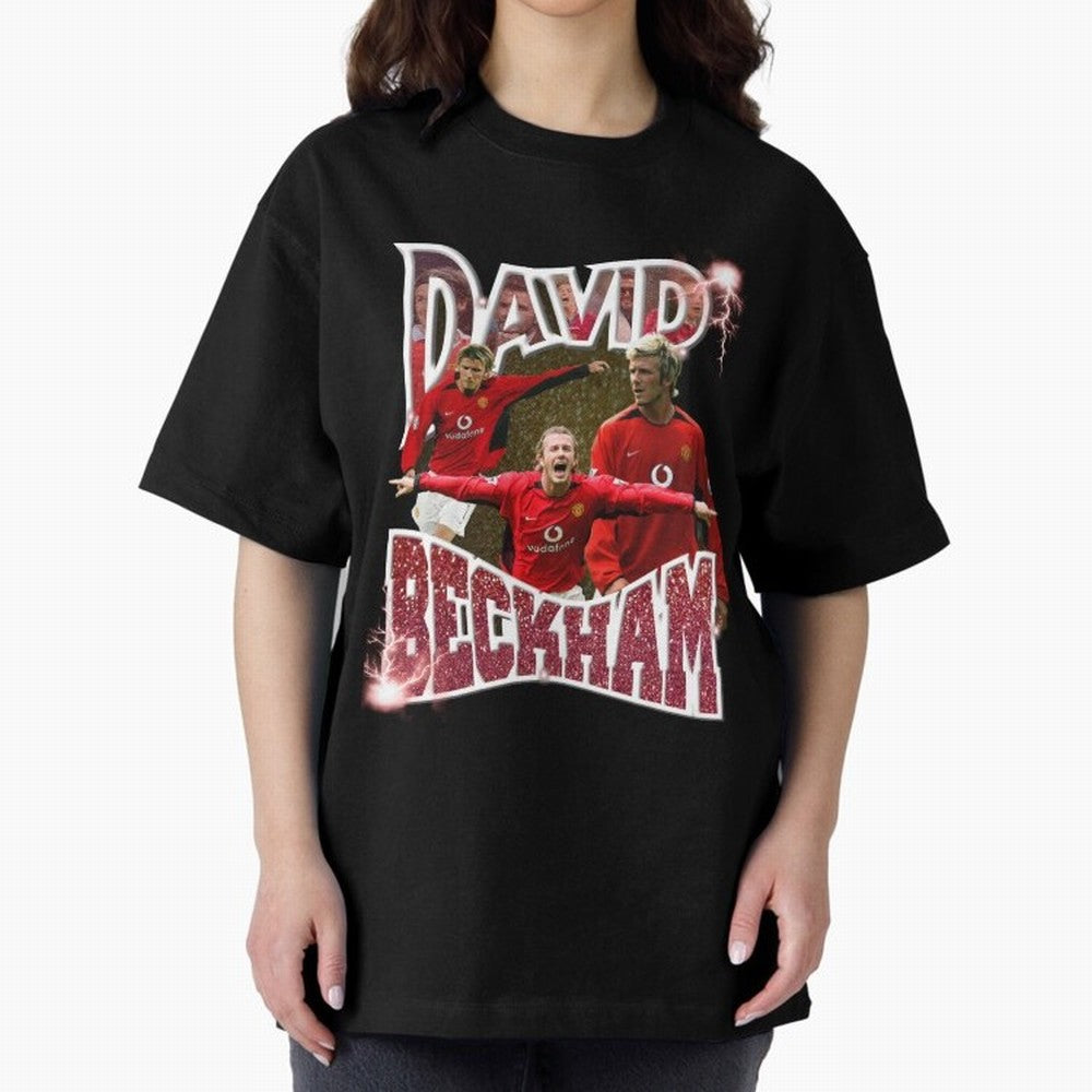 David Beckham Graphic Tee Oversized T-Shirt Follow the Final Road of FIFA World Cup 2026 Group Stage Spirit, Built around Netherlands, Cristiano Ronaldo, Championship Spirit, Famous Goals, Roaring Crowds and International Football Unity; Built for