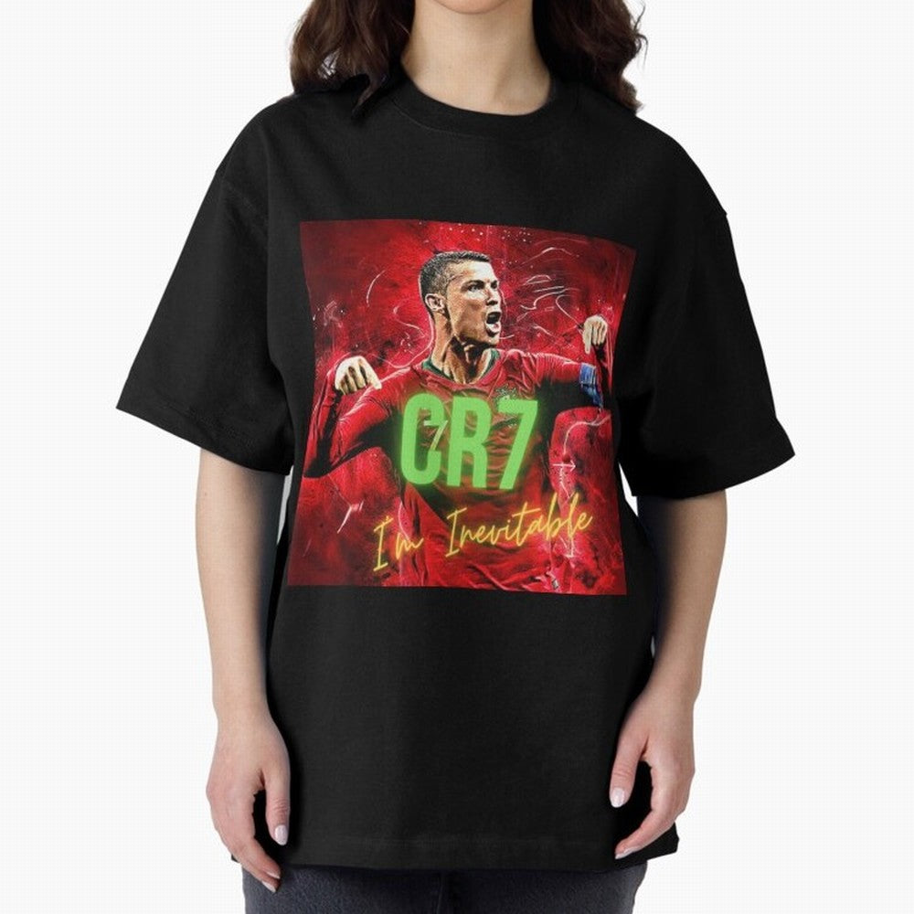 CR7 Oversized T-Shirt Back Your Heroes with FIFA World Cup 2026 for Fans of Haaland and Mbappe and Spain and Netherlands, Bringing Stadium Memories, Football Loyalty, International Chants and Championship Tradition; Great for Watch Parties, Sports